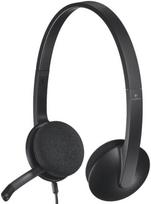 Prekė su pažeista pakuote. Laidinės ausinės Logitech H340, juoda sp.