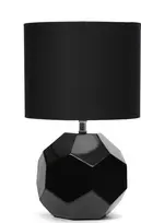 Lampa stołowa Platinet PLATINET STALINĖ LEMPA E27 25W KERAMINIS KUBINIS PAGRINDAS 1,5 M KABELAS Juodas [45672]