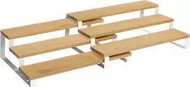 SONGMICS bambukinė prieskonių lentyna, 3 aukštų ištraukiamas stovas, KCS016N02