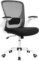 SONGMICS ergonominė biuro kėdė su tinkline atlošu, reguliuojama sėdimos dalies aukščiu, sulankstomais porankiais OBN37WT
