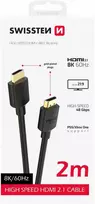 Swissten HDMI į HDMI 8K kabelis 2m
