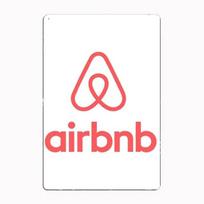 Vintažinis Airbnb logotipas Metalinė plokštelė Plakatas Juokingas skardinis ženklas Kino teatrui Svetainei Virtuvei Miegamajam Kavinei Barui Pub Sienų dekoras 20x30cm
