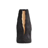 Vaza keramikinė HR-V56 Juoda/Aukso 34x15x13 cm