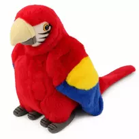 Lean Toys Pliušinis žaislas - papūga ara, raudonos spalvos, 24 cm