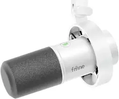 FIFINE dinaminis USB/XLR mikrofonas su RGB apšvietimu, kardioidinis, stalo tipo, MI27