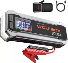 WOLFBOX automobilinis užvedimo starteris 3000A 12V, 16000mAh, USB-C 65W, LED, MegaVolt16