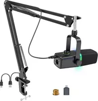Zealsound dinaminis mikrofonas su USB ir XLR, RGB apšvietimu, 50 Hz–14 kHz, KD8S-EU