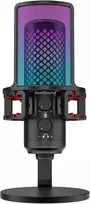 ZealSound USB RGB kondensatorinis žaidimų mikrofonas su tap-to-mute, 96 kHz, metalinis, BKD-12A