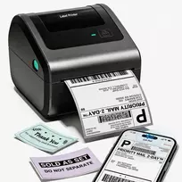 Phomemo etikečių spausdintuvas terminis 4x6 colių Bluetooth, USB, 203 dpi, D450BT