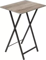 HOOBRO sulankstomas industrinio stiliaus pagalbinis staliukas, metalas ir mediena, 48x36x66,5 cm, EBG15BZ01