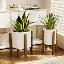 Bamworld bambukinis reguliuojamas augalų stovas, tinkamas vazonams nuo 18 iki 30 cm, 05-B