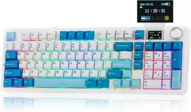 Epomaker mechaninė belaidė klaviatūra F99 MAX, TFT ekranas, 2.4 GHz, Bluetooth, RGB, 8000 mAh