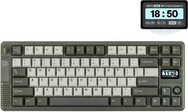 EPOMAKER mechaninė belaidė klaviatūra su joystick, TFT ekranu, 75% išdėstymas, 8000 mAh, BT/USB/2.4 GHz, RT85