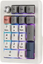 EPOMAKER mechaninė skaitmenų klaviatūra EK21, tri-režimo, 1000 mAh baterija, 20 klavišų, su aliuminio ratuku