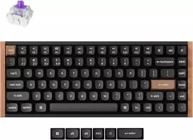 Keychron mechaninė belaidė klaviatūra K2 HE, 75% QMK, Gateron magnetiniai jungikliai, RGB, Bluetooth, USB-C