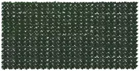 Balkono ekranas su lapais Tamsiai žalia 300 x 150 cm