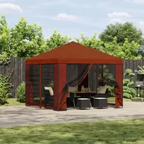 Sodo pavėsinė su šoninėmis sienelėmis 3 x 3 m Terakotos