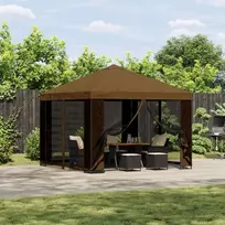Sodo pavėsinė su šoninėmis sienelėmis 3 x 3 m Taupe