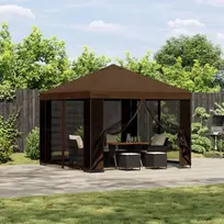 Pavėsinė 3 x 3 m Ruda Poliesteris ir plienas 190 gsm