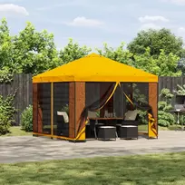 Sodo pavėsinė su šoninėmis sienelėmis 3 x 3 m Geltona