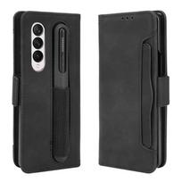 Suitable for Samsung Z Fold7 phone case d6/D5 multi-card slot with pen slot protective cover flip cover FOLD 4 leather case Samsung Z Fold3 With pen juoda