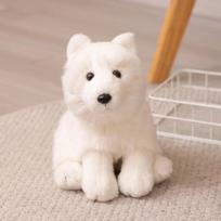 20cm White Arctic Fox Plush Toy Soft Realistic Stuffed Animal Doll Fluffy Wildlife Plushie Birthday Gift For Girls 20cm