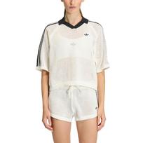Adidas Originals Loose Classic Short Sleeve Knitted Crochet Polo Shirt Women Tops KC6490 L