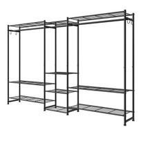 Drabužių stovas Atvira spinta 30x206.4x157.1 cm Juodas plienas