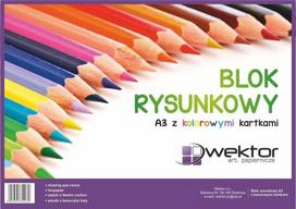Piešimo blokas A3/16K spalvotas (10 vnt.) - vektorinis