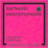 Fluo lipnūs lapeliai 75x75mm 100K rožinės spalvos - Pažadėtoji žemė