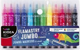 Jumbo markeriai 12 spalvų KIDEA - DERFORM
