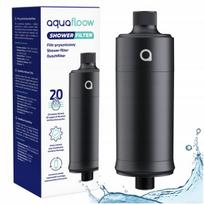 AquaFloow dušo filtras mažina chloro nuosėdų kiekį, minkština vandenį - 1x juodas