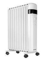 Bealyvis radiatorius didesnėms patalpoms papildomai šildyti 2000W 75m³ 2 režimai termostatas ratukai baltas RAD 2000 Oil Free 363883 Eurom