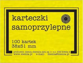 Fluo lipnūs lapeliai 38x51mm 100K geltonos spalvos - Pažadėtoji žemė