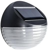 Saulės sieninė sodo lempa LED, metalas ir plastikas, juoda, 11 cm, IP44, lauko, 11 cm