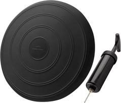 Everest Fitness balansinė pagalvė, ortopedinė, pripučiama, su pompa, Ø33 cm, juoda