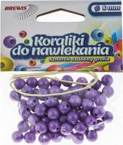 Vėrimo karoliukai violetiniai + virvelė 8mm 16g - Brewis