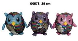 Blizgučiai pelėda 25cm MIX - Saulės diena