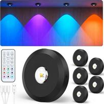 RGB LED spintelių šviestuvas su įkraunama baterija ir nuotolinio valdymo pulteliu