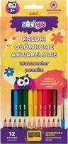 Akvareliniai pieštukai 12 spalvų Strigo