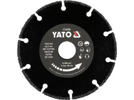 Yato Pjovimo diskas YT-59760, 125mm, 12000min⁻¹, 80m/s, 2mm, 2.4mm, 2mm, 22.2mm, volframo karbidas, sausas darbas, medis
