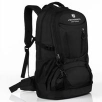 Didelė juoda ergonomiška Peterson kelioninė turistinė kuprinė 60 cm