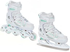 Reguliuojamo dydžio riedučiai Raven Spirit White/Mint 2in1