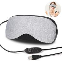 Nursing supplies,Portable Eye Mask | USB Heated Steam + Reusable Ice Gels for Sleeping & Eye Puffiness,Gray