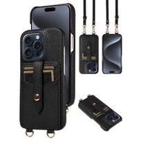 Card slot full-cover snap-on crossbody phone case compatible with Apple 11/12/13/14/15/16/17/8 iPhone 17 juoda