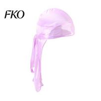 Smooth Fabric Turban Sweat Wicking Pirate Hat, Imitation Silk Head Wrap, 2 in 1 Layered Hat Long Tail Scarf, Street Style for Vacation Festival