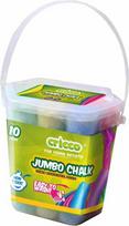 Jumbo spalvotos kreidos 10 vnt. kibirėlis CRICCO