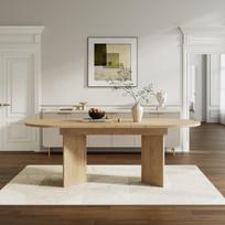 Valgomasis stalas, MDF, 140-180x90 cm, 6-8 asm.