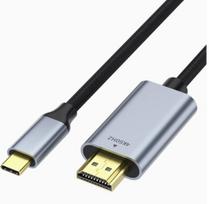 USB-C į HDMI 4K 60 Hz kabelis, 3 m, Type-C adapteris, skirtas projektoriui, televizoriui, monitoriui ir planšetiniam kompiuteriui