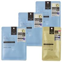 Quality 1st Derma Laser Super Ceramide 100 Mask of Face Pack Sheet Mask Dryness Moisturizing Made in Japan Includes 1 EX Super VC Mask (Set 3) / &
